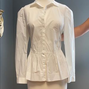 White collared Rebecca Taylor top